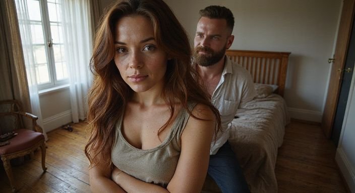 Een man en vrouw delen een intiem moment in hun slaapkamer. Een man en vrouw delen een intiem moment in hun slaapkamer tijdens BDSM sexcontact Drenthe.