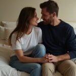 BDSM dating in Vlaams Limburg: vind jouw perfecte match vandaag! Een intiem moment van een paar met BDSM accessoires in de slaapkamer