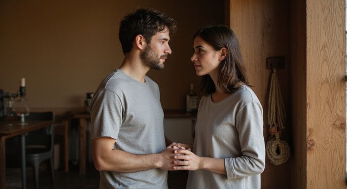 Een koppeltje staat dicht bij elkaar in BDSM Palace.