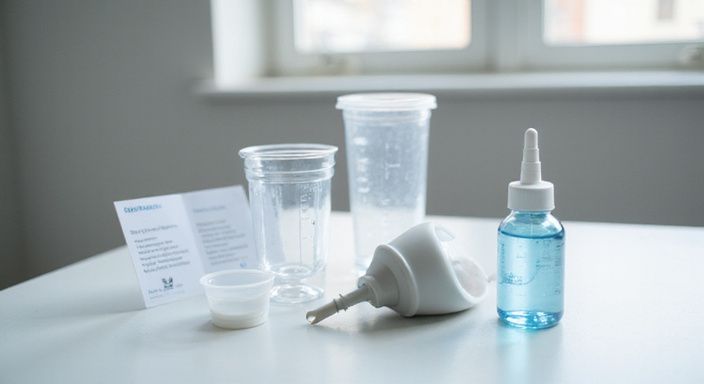 Medische vacuüm pomp en silicone cup met bijbehorende accessoires. Medische vacuüm pomp en silicone cup met bijbehorende accessoires.