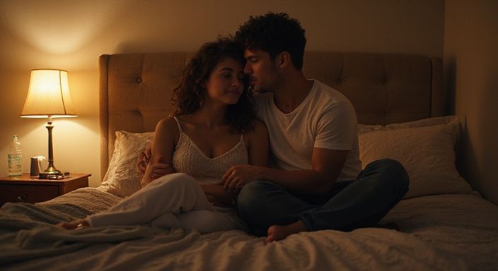 Een intiem moment tussen een stel dat emotionele steun biedt.